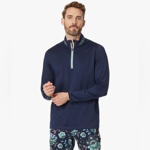 Puma x Liberty Golf Pullover Mens XL 1/4 Zip Floral Print Performance
